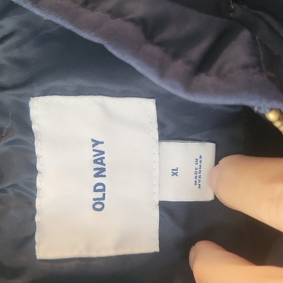 Old Navy Quilted Vest Womens XL Solid Navy Blue Zip Front Lightweight Layer - Picture 3 of 7